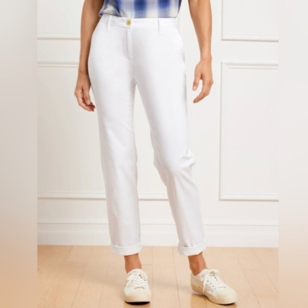 Talbots White Relaxed Chino 4